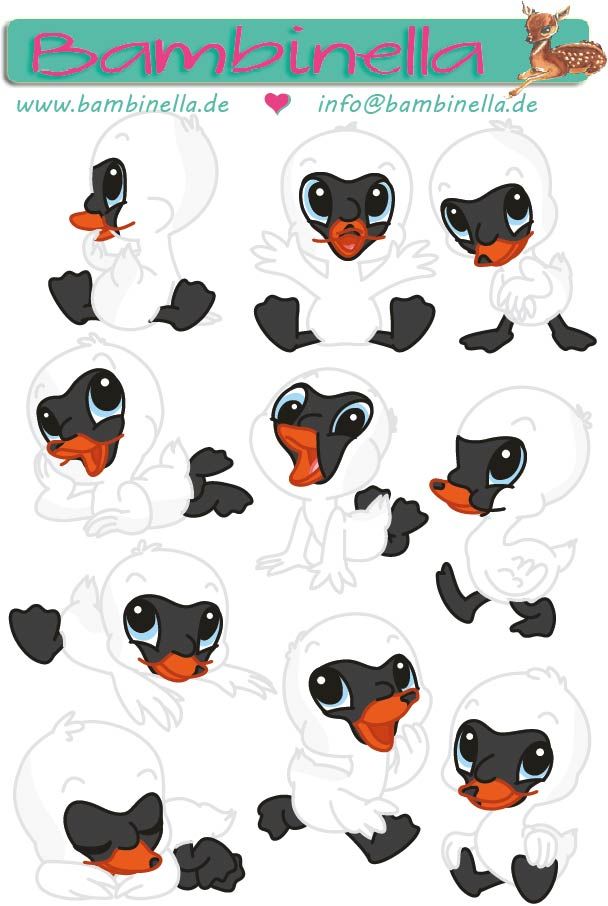 Stickerparade - Schwan - 10 Sticker