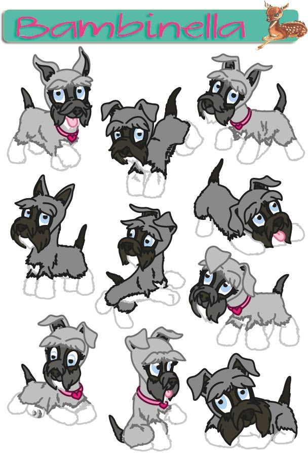 Stickerparade - Schnauzer - 10 Sticker