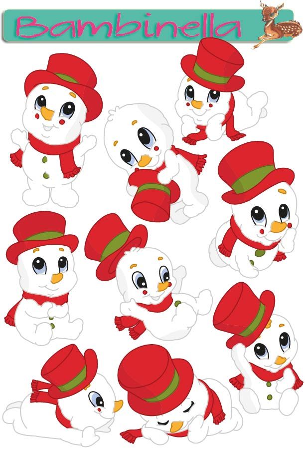 Stickerparade - Schneemänner - 10 Sticker