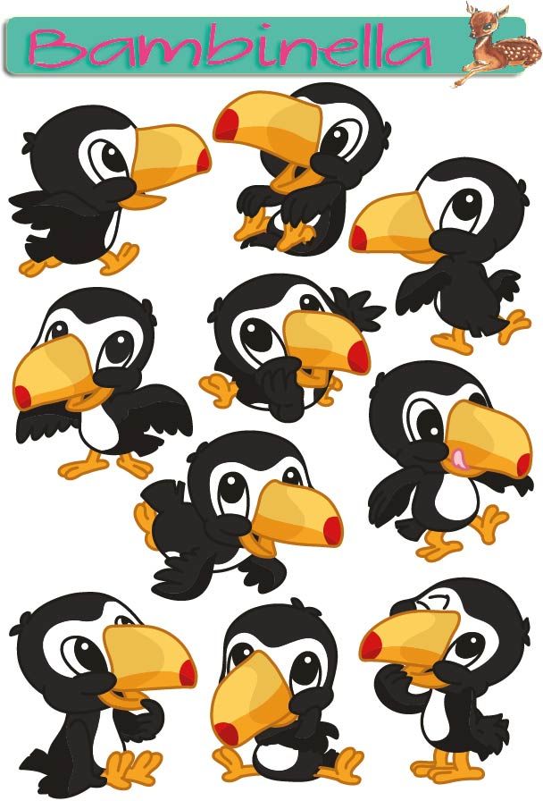 Stickerparade - Tukan - 10 Sticker