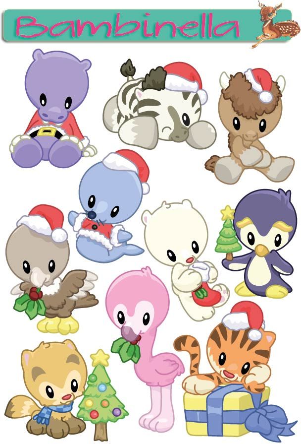 Stickerparade - Weihnachtstiere - 10 Sticker