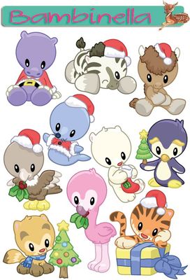 Stickerparade - Weihnachtstiere - 10 Sticker