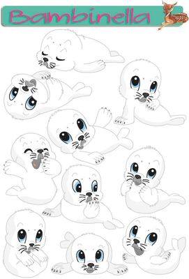 Stickerparade - Seehund - 10 Sticker