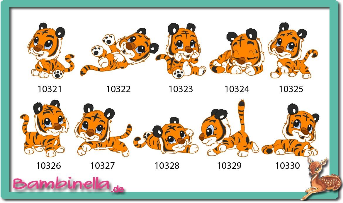 Bügelbild  Velour/Flock Bügelapplikation: Tiger