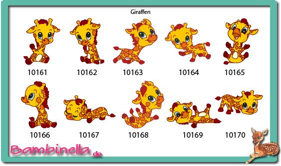 Bügelbild  Velour/Flock Bügelapplikation: Giraffe