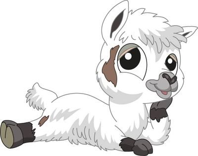 Bügelbild  Velour/Flock Bügelapplikation: Lama