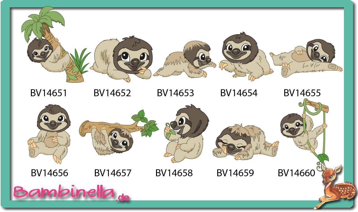 Bügelbild  Velour/Flock Bügelapplikation: Faultier