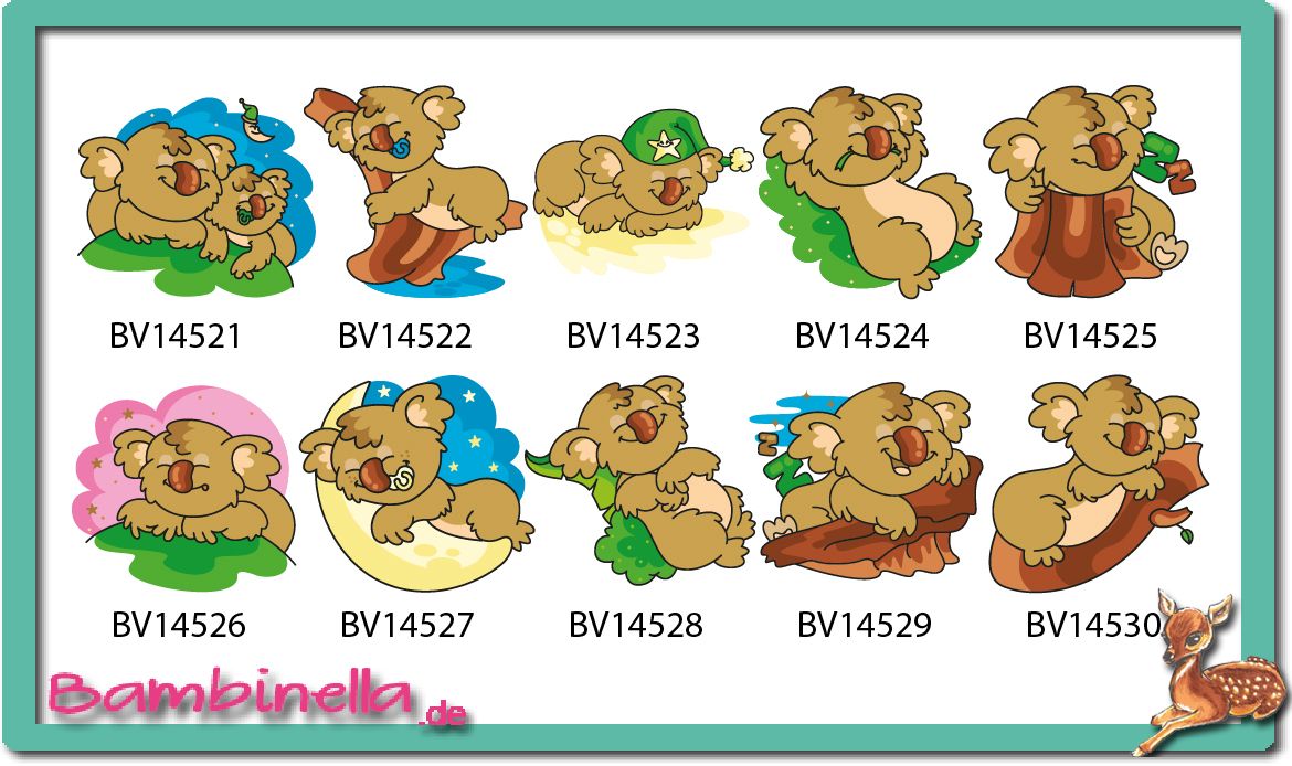 Bügelbild  Velour/Flock Bügelapplikation: Koala