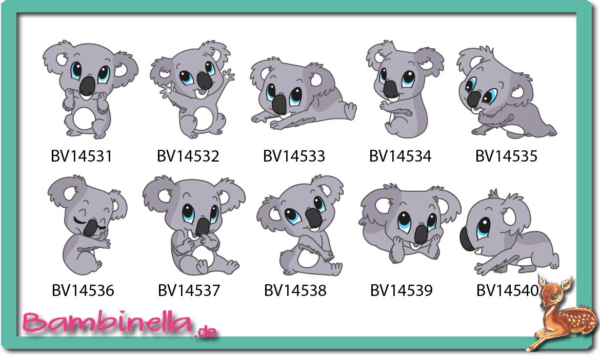 Bügelbild  Velour/Flock Bügelapplikation: Koala