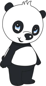 Bügelbild  Velour/Flock Bügelapplikation: Panda Girl