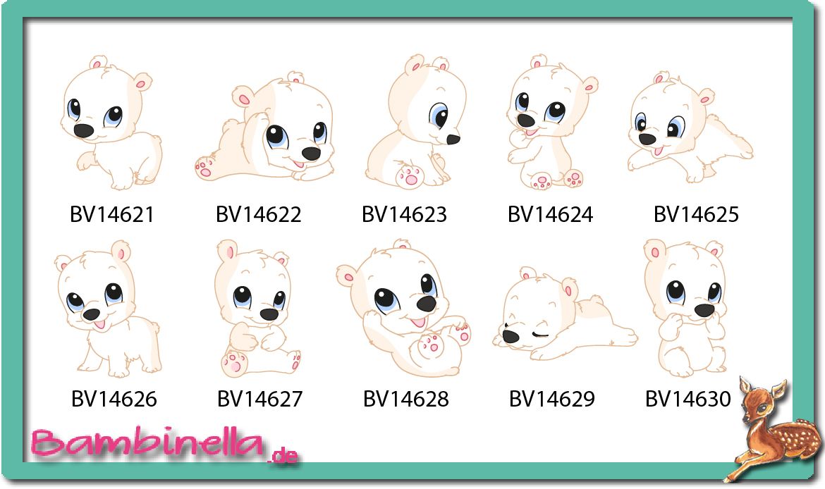 Bügelbild  Velour/Flock Bügelapplikation: Eisbär