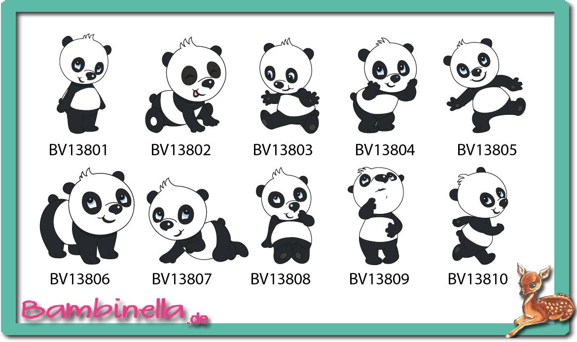 Bügelbild  Velour/Flock Bügelapplikation: Panda