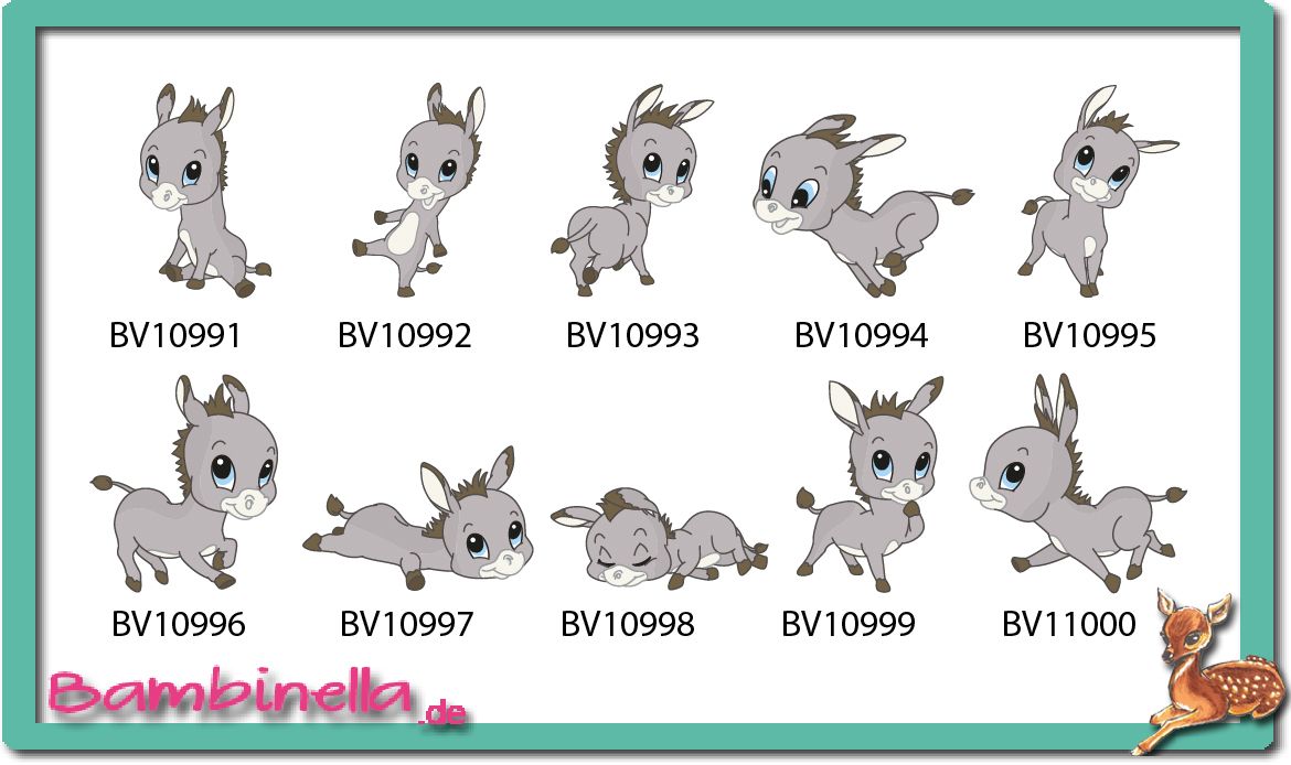 Bügelbild  Velour/Flock Bügelapplikation: Esel