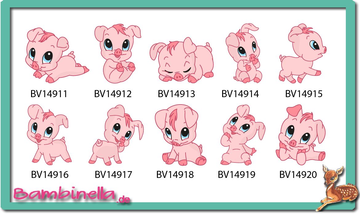 Bügelbild  Velour/Flock Bügelapplikation: Schwein