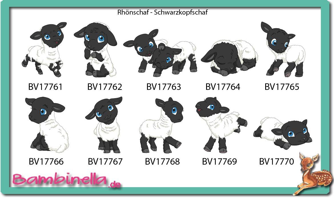 Bügelbild  Velour/Flock Bügelapplikation: Rhönschaf