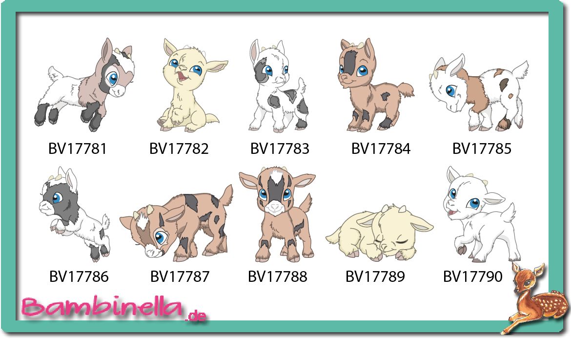 Bügelbild  Velour/Flock Bügelapplikation: Ziege