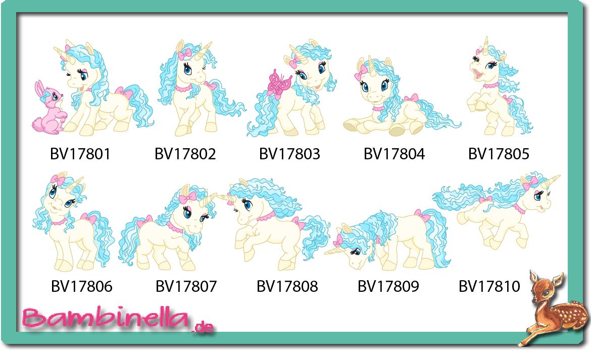 Bügelbild  Velour/Flock Bügelapplikation: Einhorn