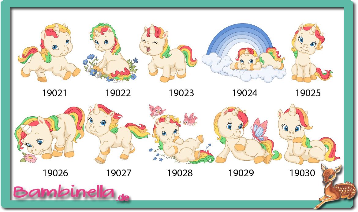 Bügelbild  Velour/Flock Bügelapplikation: Einhorn