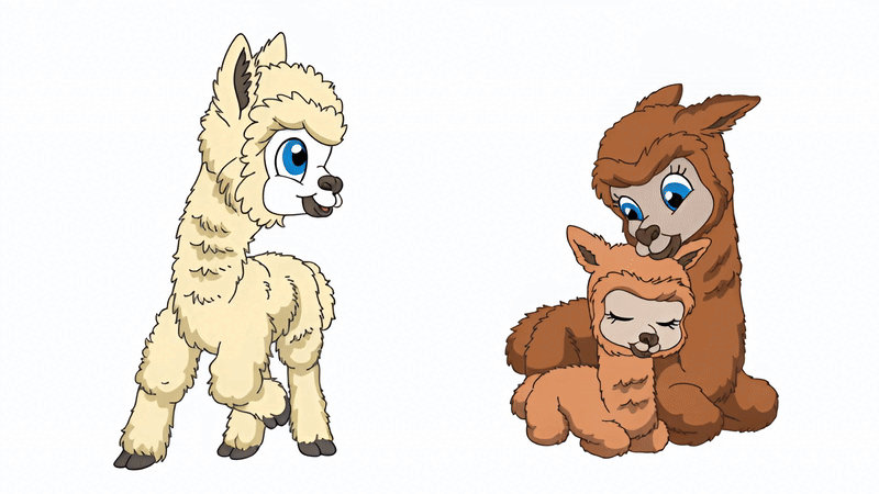 Bügelbild  Velour/Flock Bügelapplikation: Alpaca