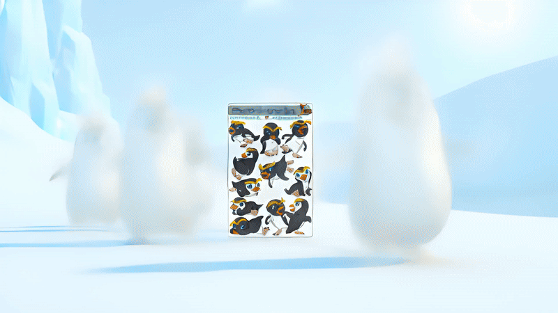 Stickerparade - Haubenpinguin - 10 Sticker