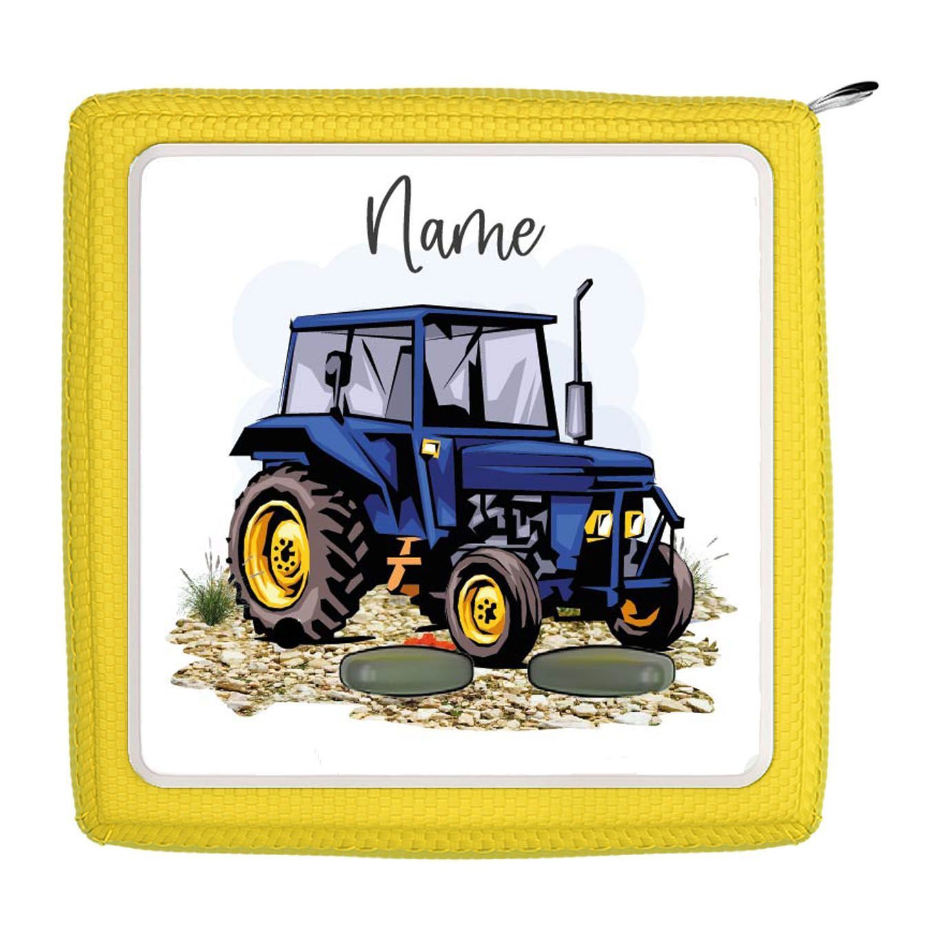 Toniebox Schutzfolie  - personalisierbar | Traktor blau