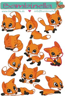 Stickerparade - Fuchs - 10 Sticker