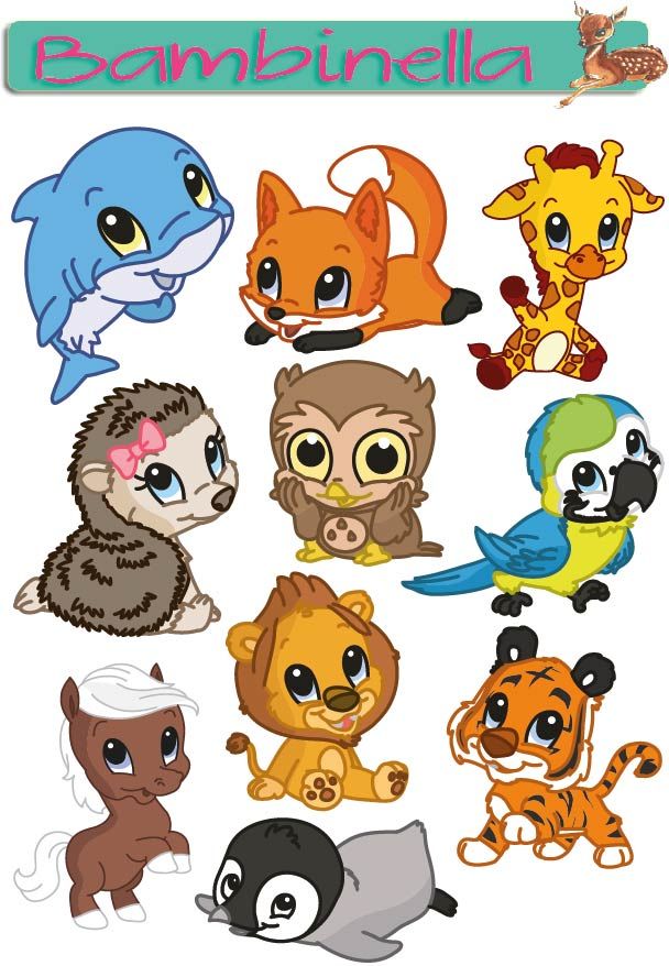 Stickerparade Klebesticker - bunte Mischung Tiere - 10 Sticker