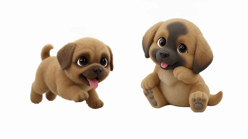 11x Baby Leonberger –  hochwertige PNGs mit transparentem Hintergrund | 300 DPI Clipart für Sublimation, Basteln &amp; Druckprojekte