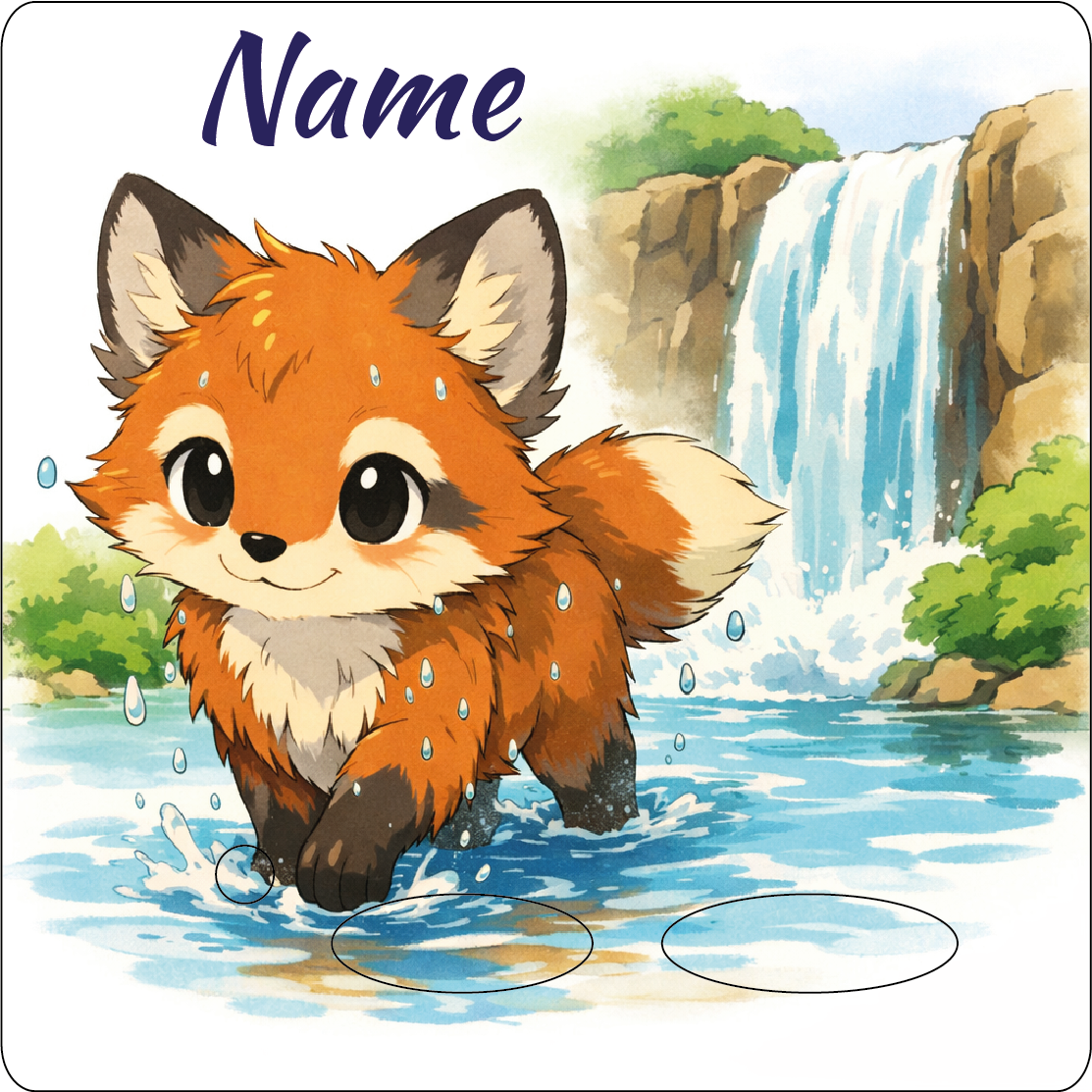 Toniebox Schutzfolie - personalisierbar | Wasserspaß Fuchs