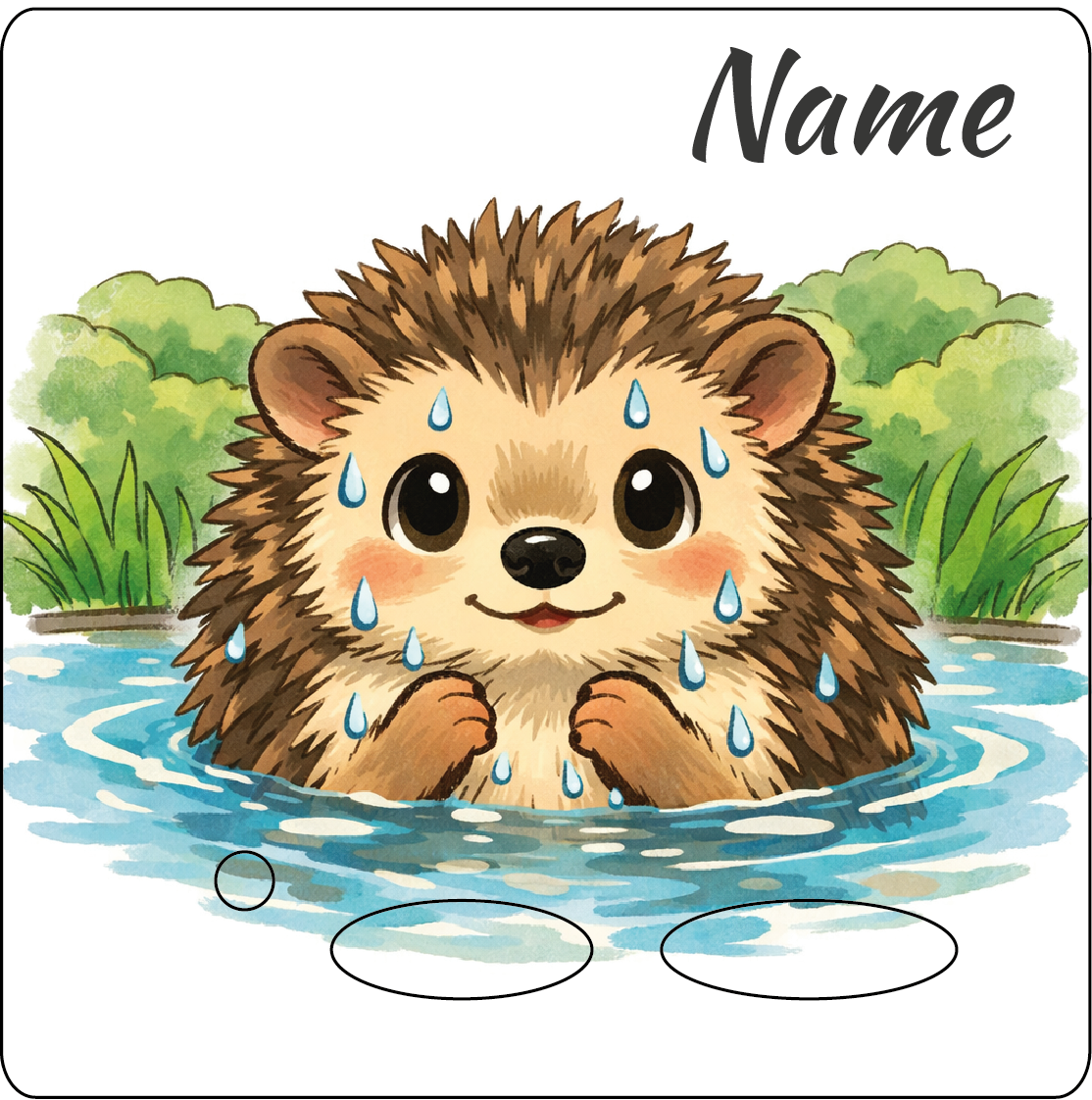 Toniebox Schutzfolie - personalisierbar | Wasserspaß Igel