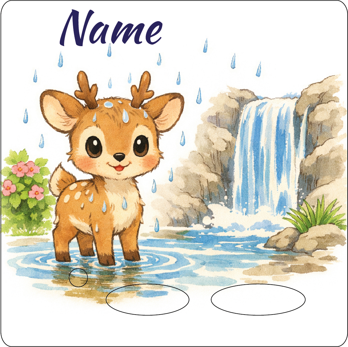 Toniebox Schutzfolie - personalisierbar | Wasserspaß Reh