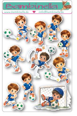 WM 2026 - Bambinella®  Fußballer Fußballkinder in Aktion - 10 Motivsticker zum Sammeln und Tauschen