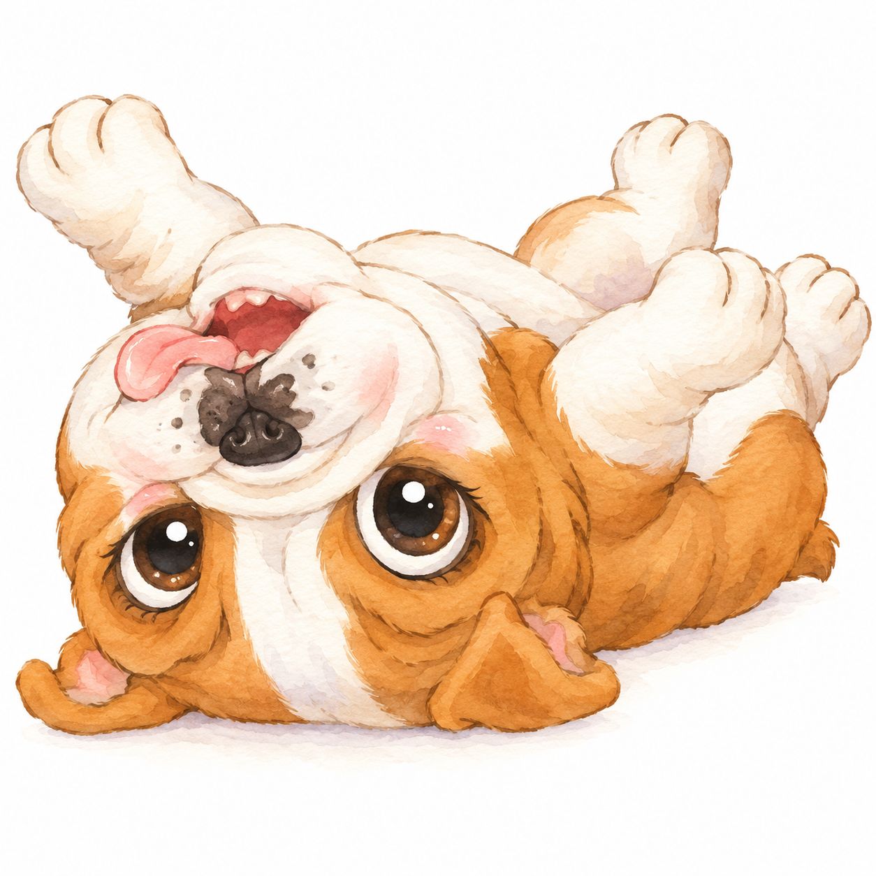 DTF - Englische Bulldogge – Bauch nach oben