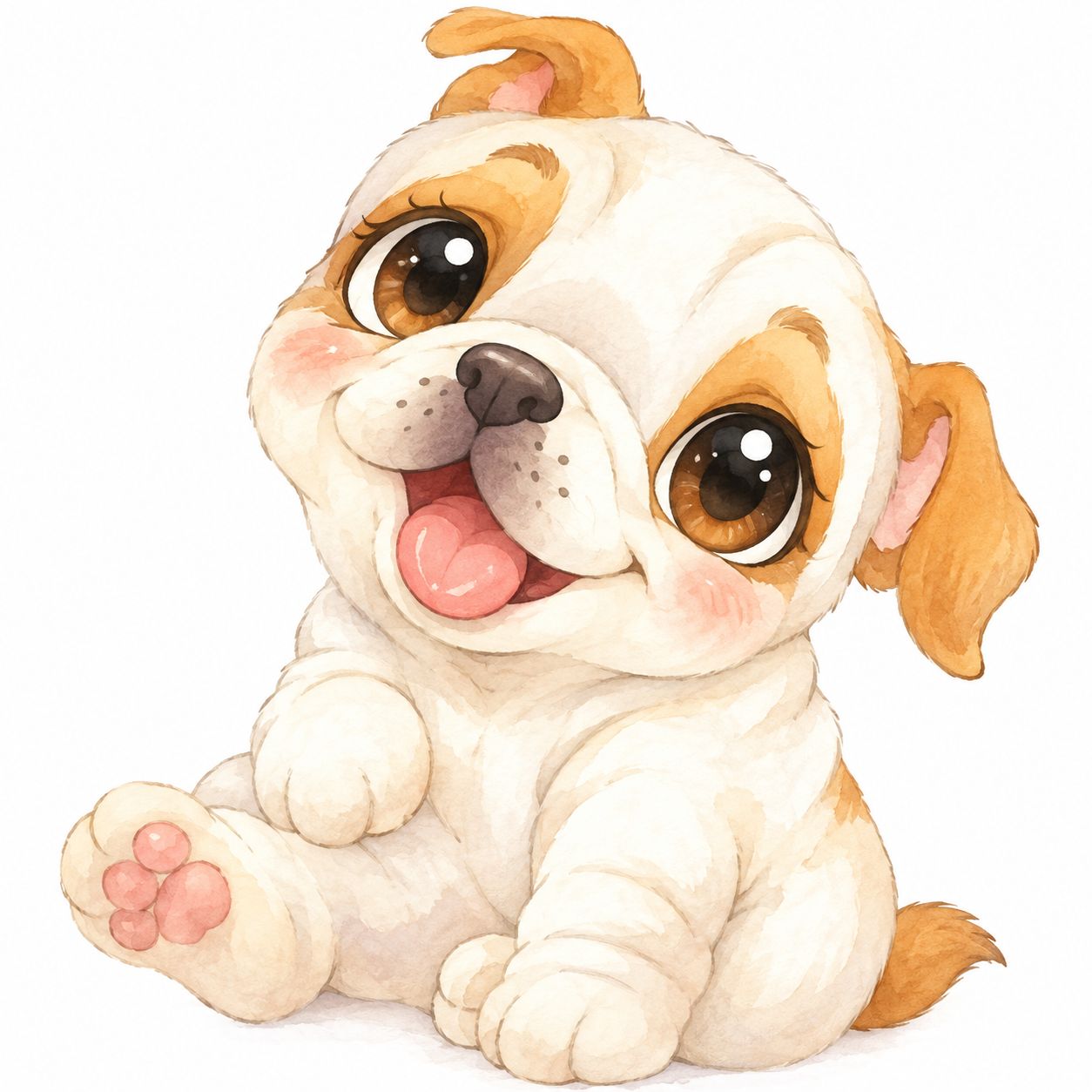 DTF - Englische Bulldogge – süßer weißer Knuddelhund