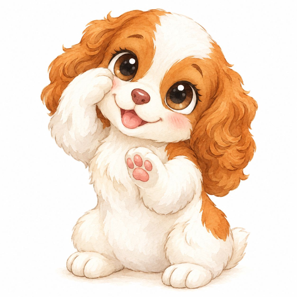 DTF - Cocker Spaniel – kleiner Welpe gibt Pfötchen