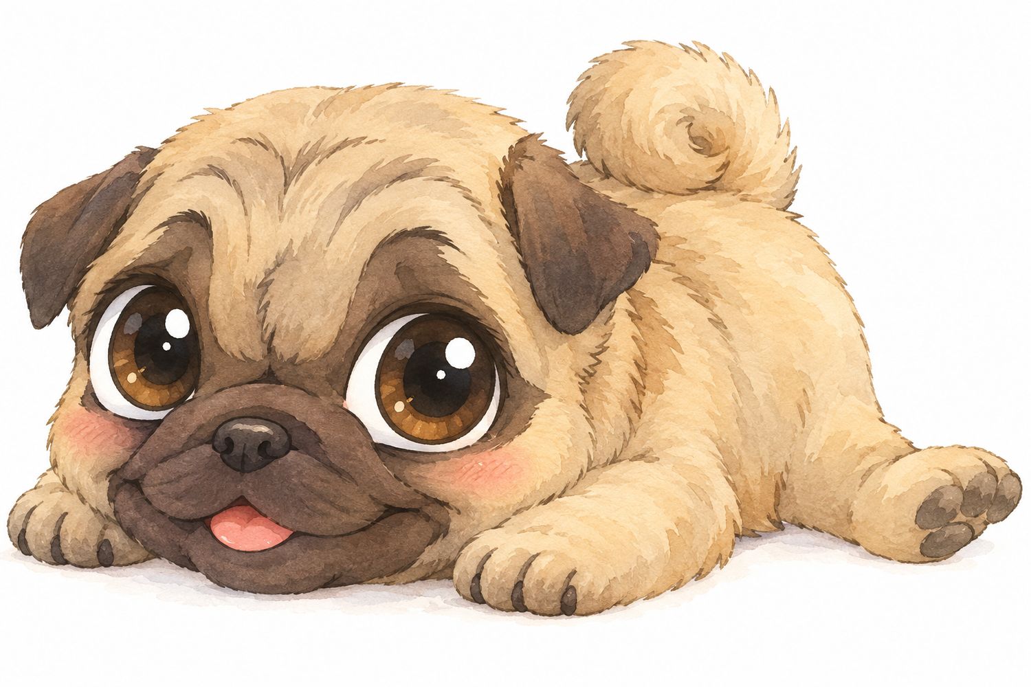 DTF - Mops Niedliches dunkles Mopsbaby mit großen Augen
