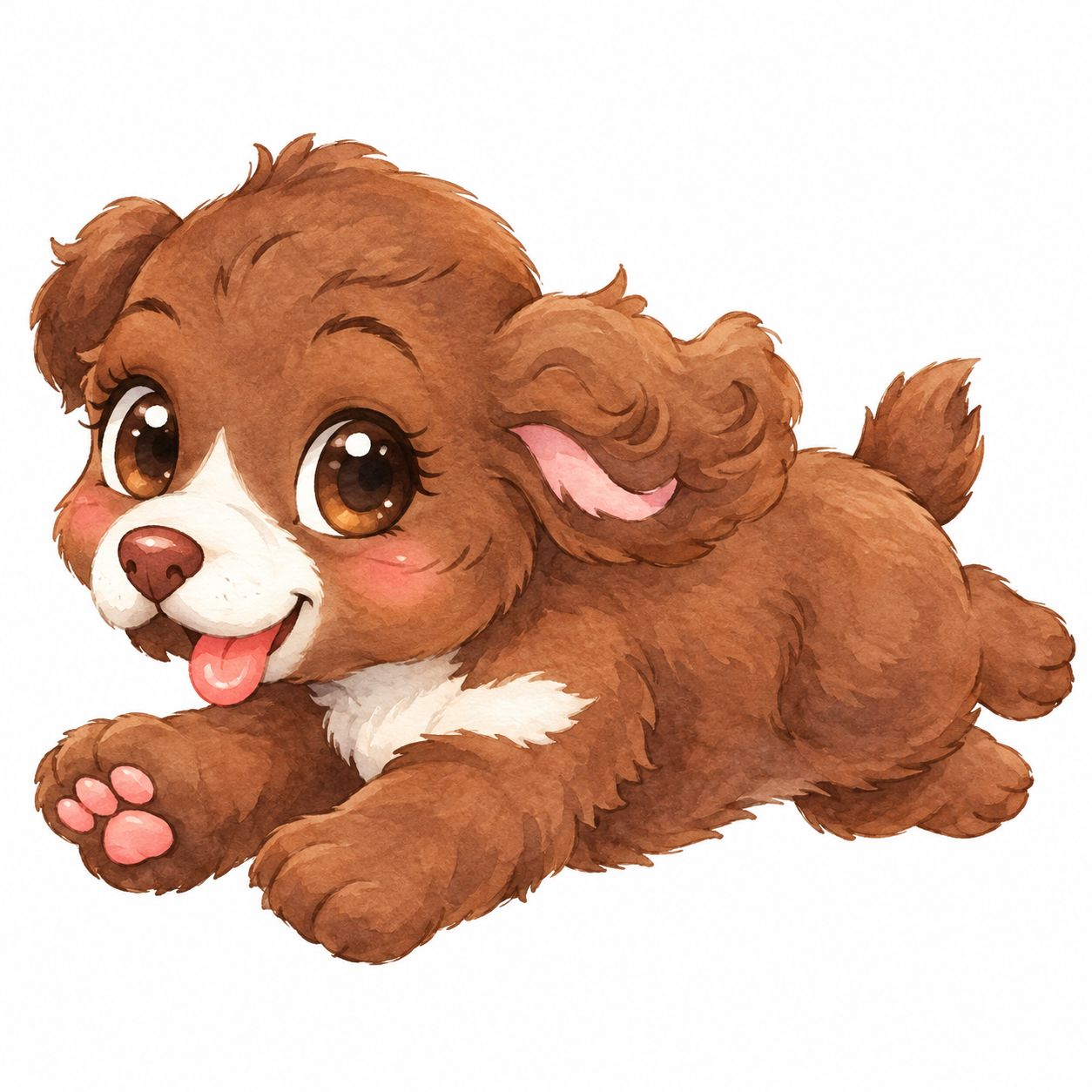 DTF - Cocker Spaniel – fröhlicher Welpe im Laufschritt