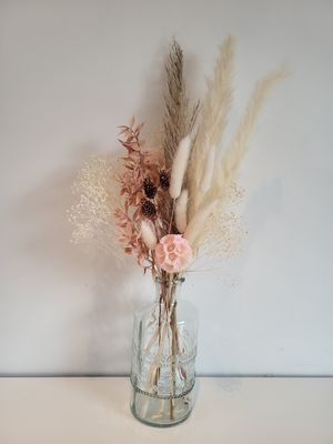 Droogbloemen boeketje in Soft pink vibes (middenmaat van onze kleinere boeketjes)