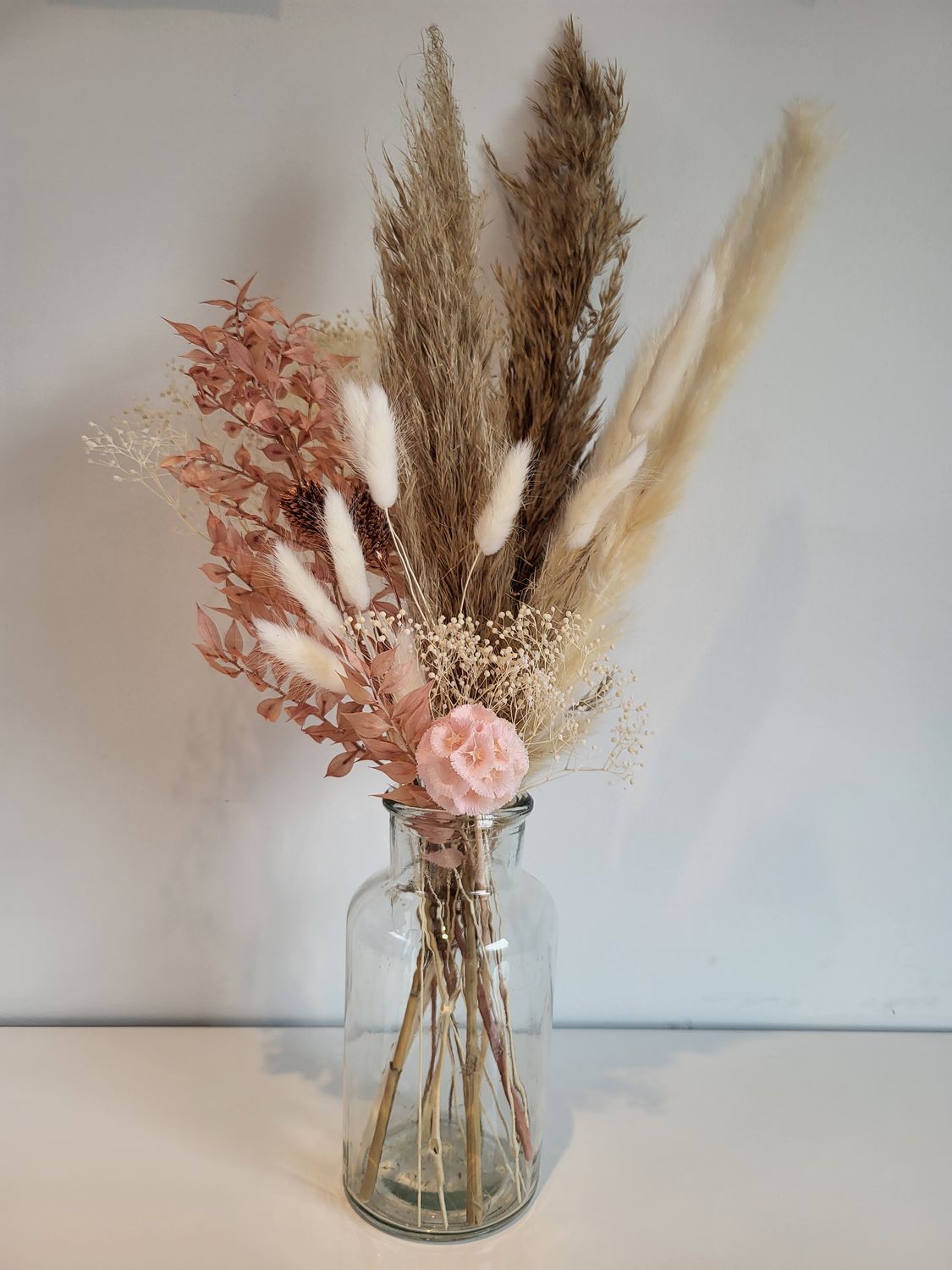 Droogbloemen boeket in Soft pink vibes