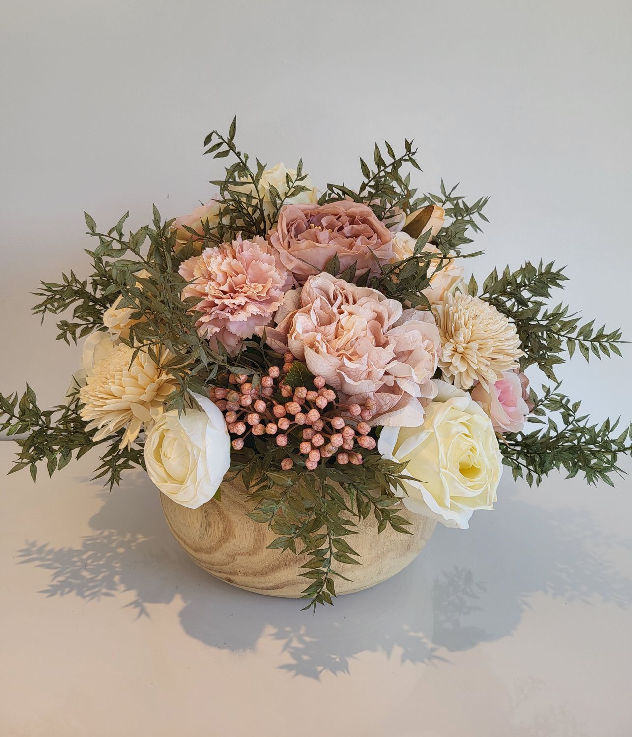 Tafelbloemen pastel pink - enkel in verhuur