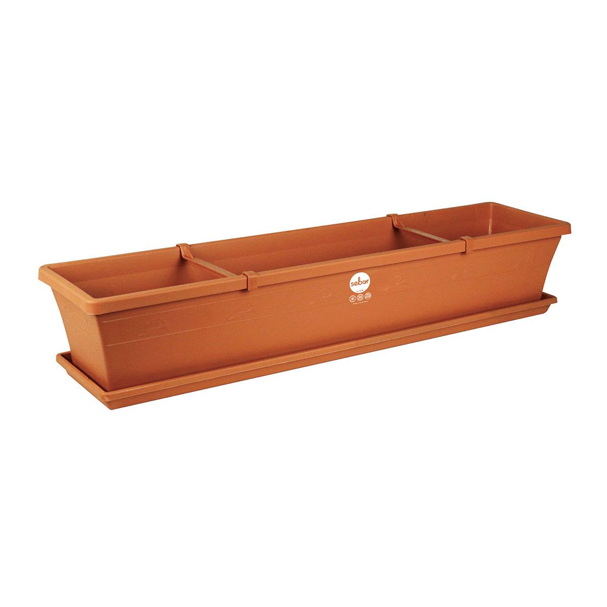 Sill Planter and Saucer 75cm Namib Dune Terra