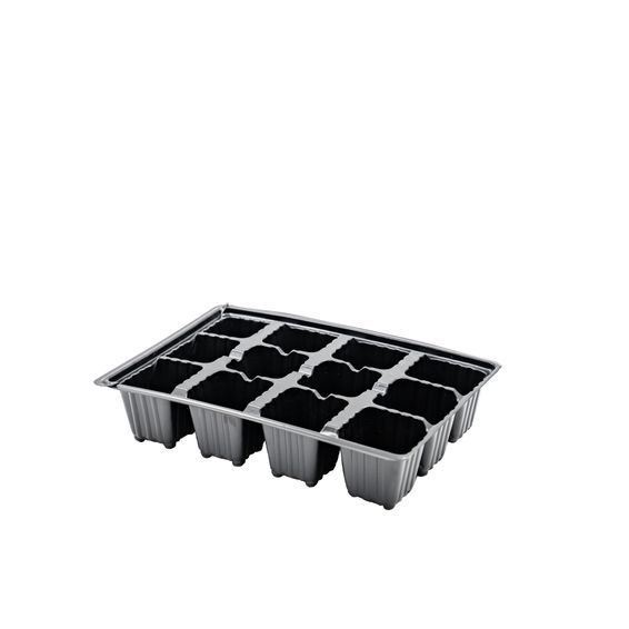 Seedling Tray 12 Cavities Black