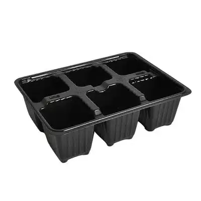 Seedling Tray 6 Cavities Black