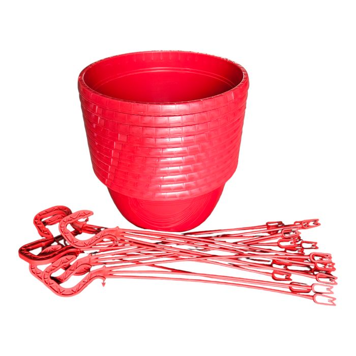 Hanging Basket 25cm Red