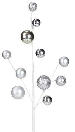 Mixed Size Ball Spray - Silver