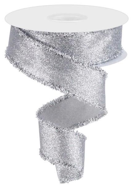Shimmer Glitter/Tinsel Silver 1.5"x100ft
