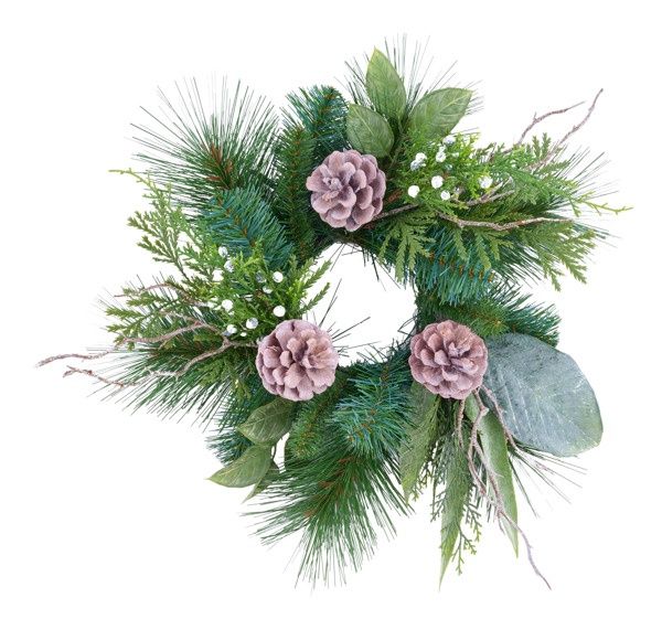 Mixed Pine/Pinecone Candle Ring