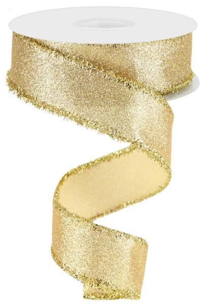 Gold Simmer Glitter/Tinsel 1.5"x100ft