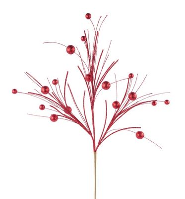 32" Red Glitter Ball Spray