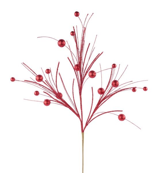 32" Red Glitter Ball Spray